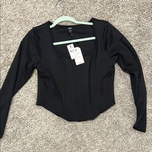 Black Long Sleeve Women's Top